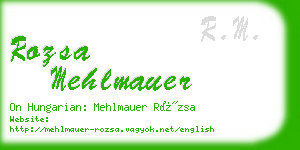 rozsa mehlmauer business card